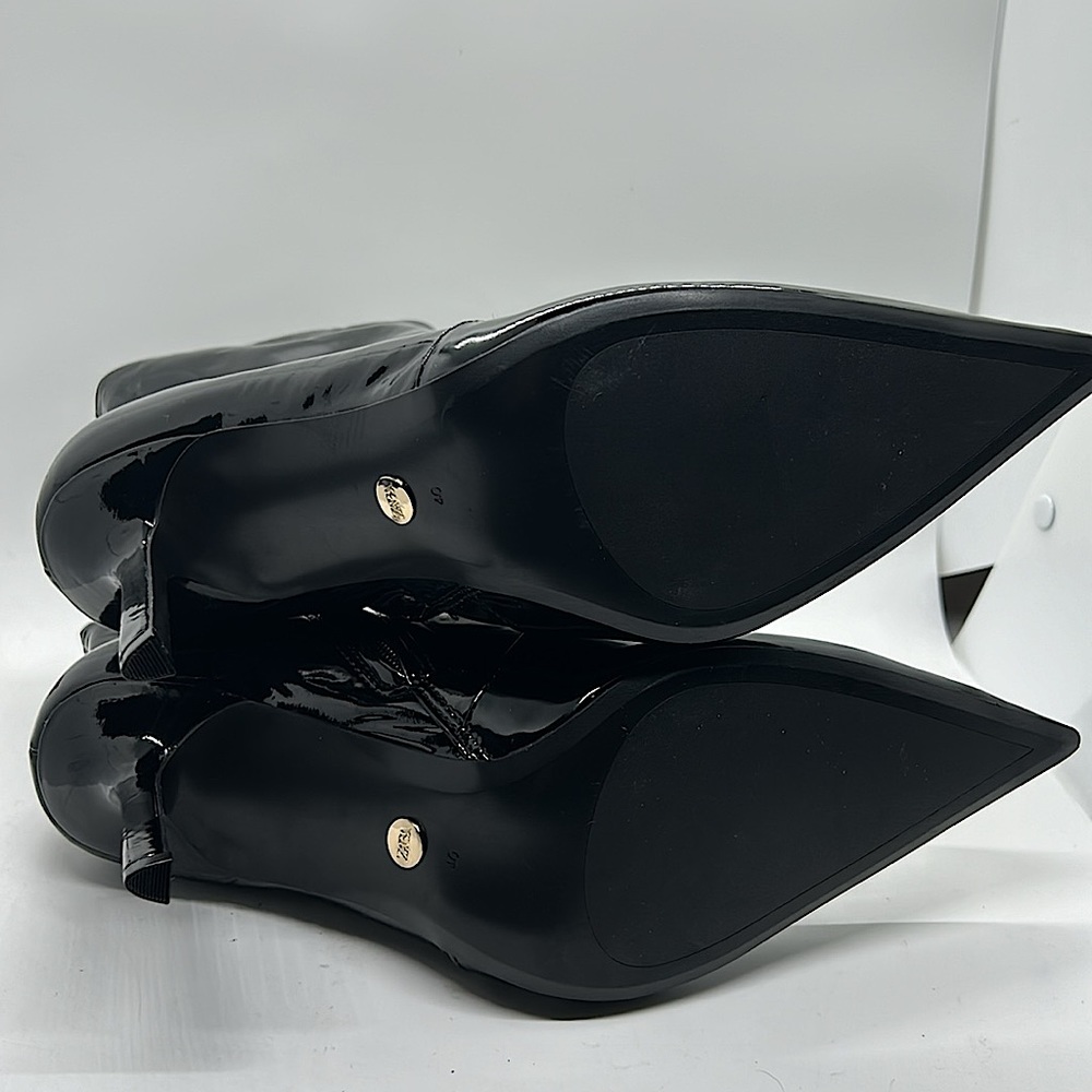 Zara NWT Shiny Black Stiletto Heel Ankle Booties Boots Shoes **Sz 40/US 9**🔥🔥 - Picture 7 of 9